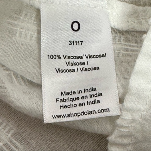 ACOS&A White Embroidered Trim Size Large White Shirt Blouse Top Tassel Pleats - Picture 12 of 14